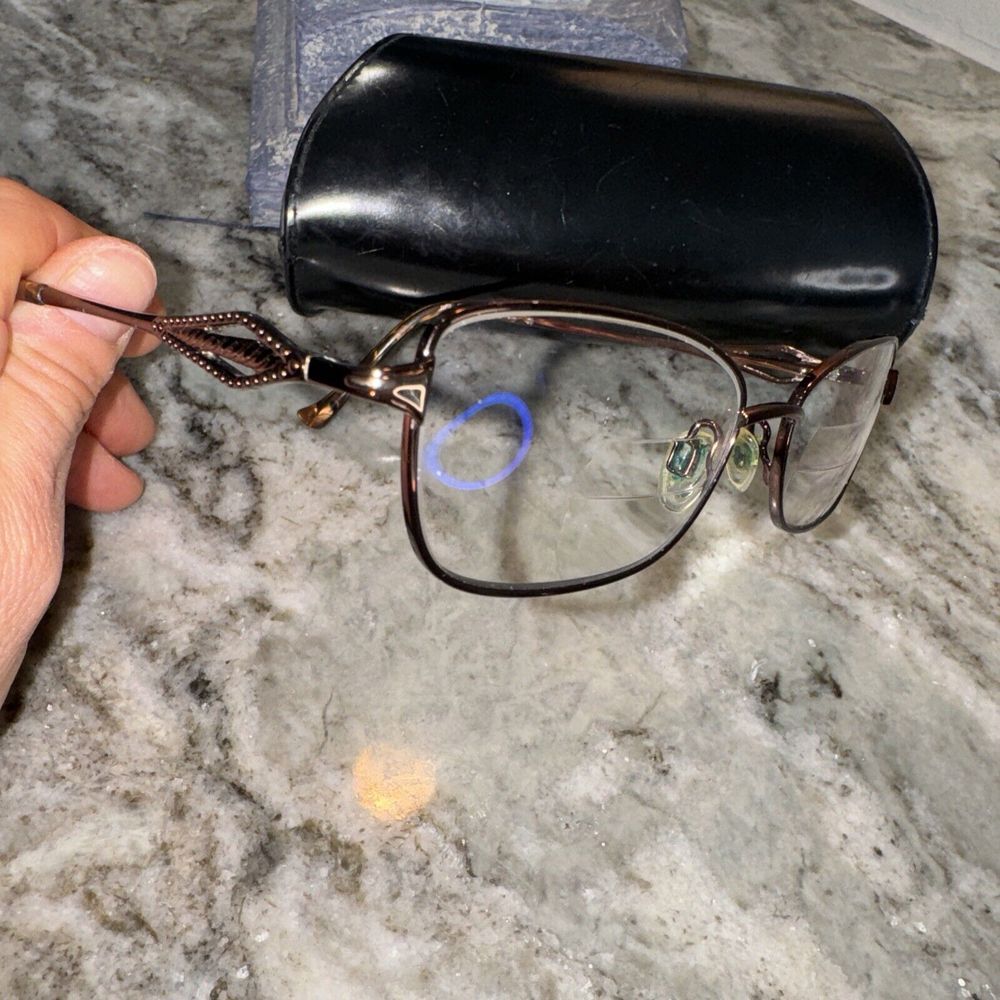 Tura Eyeglasses Frame R918 BRN 52-16-140 B:34โ Brown Full Rim Metal